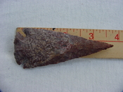 Reproduction spear head spearhead point 3 3/4  inch jasper x635