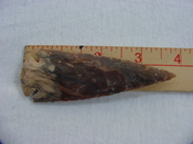 Reproduction spear head spearhead point 3 3/4  inch jasper x628