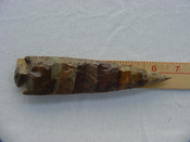 6.50" stone spearhead replica striped stone spear  point xcy260