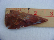 Reproduction arrowhead spear point 2 3/4  inch jasper x976