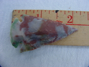 Reproduction arrowhead 2  inch jasper arrow head x974