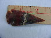 Reproduction arrowhead 2 1/4  inch jasper arrow head x971