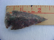 Reproduction arrowhead 2 1/4  inch jasper arrow head z56