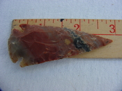 Reproduction arrowhead 3  inch jasper spearhead point z72