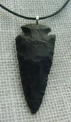  2.57" arrowhead necklace reproduction black replica na64 