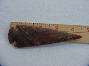  4 1/2 inch spearhead hand knapped reproduction jasper x534 