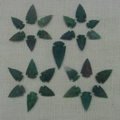  50 bulk arrowheads spearheads stone replica points green sa881 