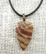  1.44 inch arrowhead necklace reproduction striped markings na178 