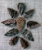  10 arrowheads reproduction specialty splotched arrowheads ks486 