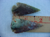  2 reproduction arrowheads 2 inch jasper arrow heads z177 