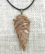  2.28 inch arrowhead necklace reproduction striped markings na173 