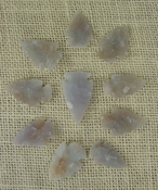  10 transparent arrowheads light stone replica arrow heads sp21 