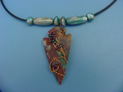  2" arrowhead custom reproduction arrowhead necklace wrn42 