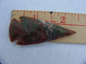  Reproduction arrowhead 2 1/4 inch jasper arrow head x971 