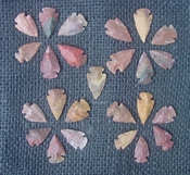  25 mini arrowheads tiny natural stone replica arrow points mt31 