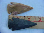  2 reproduction arrow heads 2 1/2 inch jasper arrowheads z96 