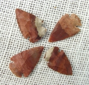  4 browns & tan arrowheads reproduction arrow bird points ks591 