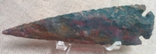 5" inch color spearhead replica stone point agate/ jasper ya352 