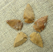  5 stone arrowheads sandalwood reproduction arrow heads sw2 