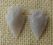  1 pair arrowheads for earrings light stone replica points ae36 