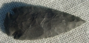  3.50" black spearhead stone reproduction wide spear point jw132 