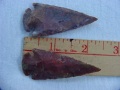  2 reproduction arrowheads 2 1/4 inch jasper arrow heads z128 