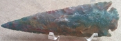  5" inch color spearhead replica stone point agate/ jasper ya347 