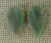  1 pair arrowheads for earrings stone green replica point ae77 