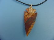  2 1/4" arrowhead necklace adjustable beautiful replica wrn46 