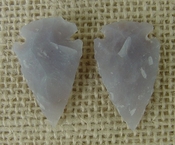  1 pair arrowheads for earrings light stone replica points ae42 