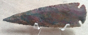  5" inch color spearhead replica stone point agate/ jasper ya348 