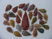  25 stone arrowheads 2 3/4" spearhead reproduction jasper z213 
