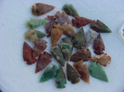  25 stone jasper arrowheads points 1 to 1 1/2 inch adc67 