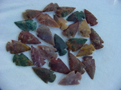  25 stone jasper arrowheads points 1 to 1 1/2 inch adc68 