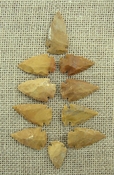 10 stone arrowheads sandalwood reproduction arrow heads sw11 