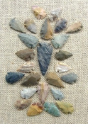  24 stone arrowheads 1 spearhead bulk arrowheads earthy ms2 