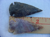  2 reproduction arrow heads 2 1/4 inch jasper arrowheads z111 