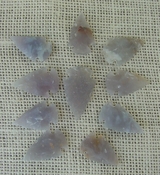  10 transparent arrowheads light stone replica arrow heads sp48 