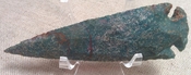  5" inch color spearhead replica stone point agate/ jasper ya353 
