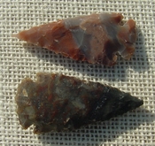  2@2 1/4" inch arrowheads replica brown stone arrow point sa401 