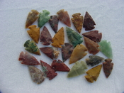  Lot of 25 stone jasper arrowheads points 1 to 1 1/2 inch xc20 