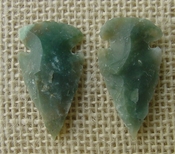  1 pair arrowheads for earrings stone green replica point ae96 