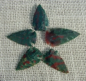  5 arrowheads red green reproduction arrowheads bird points sa365 
