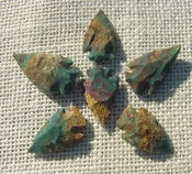  5 green with red multi colors reproduction arrowheads ks619 