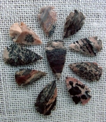  10 arrowheads reproduction specialty splotched arrowheads ks485 