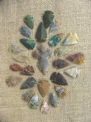  24 bulk arrowheads & 1 cross spearhead jewelry,arts,crafts kx893 
