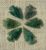  6 arrowheads green reproduction arrowheads bird points sa371 