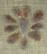  10 transparent arrowheads light stone replica arrow heads sp57 