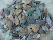  5 stone arrowheads agate - jasper replica points 1" - 1 1/2 inch 