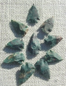  10 Light Green & multi color reproduction arrowheads ks575 
